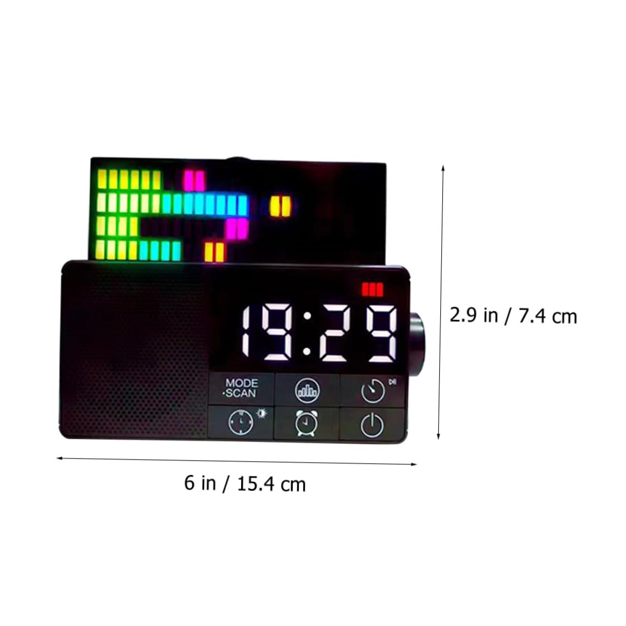 SHINEOFI Reloj Despertador Digital con Altavoz Retro Altavoz Inalámbrico con Radio FM Decoración para Dormitorio y Sala de Función de Alarma y Modo de Repetición