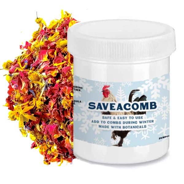 Pampered Chicken Mama SaveAComb Herbal Balm for Comb, Wattle, & Skin Protection (16 Ounce) to Prevent Frostbite for Chickens, Baby Chicks, Ducks, Quail, Gamefowl (1 Pound)