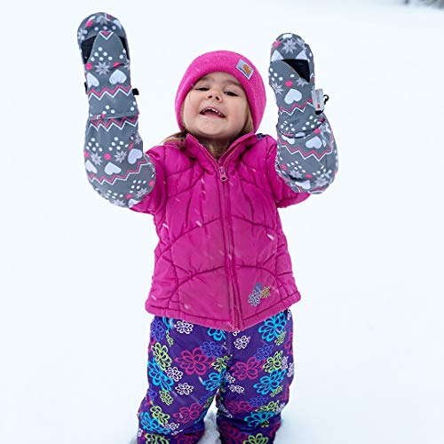 L-Bow Mittens + Heart Style + Winter Toddler Mittens Snow2
