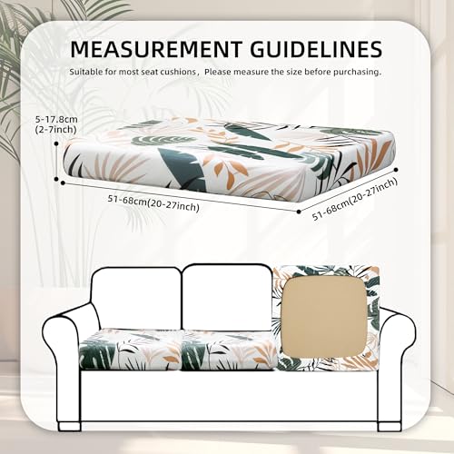 Image of 8Pcs Stretch Patio Cushion Covers,Outdoor Couch Covers Replacement,Outdoor Couch & Sofa Slipcovers,for Patio Furniture Cushion Covers,Washable Reusable Furniture Protector(coconut trees,Cover Only)