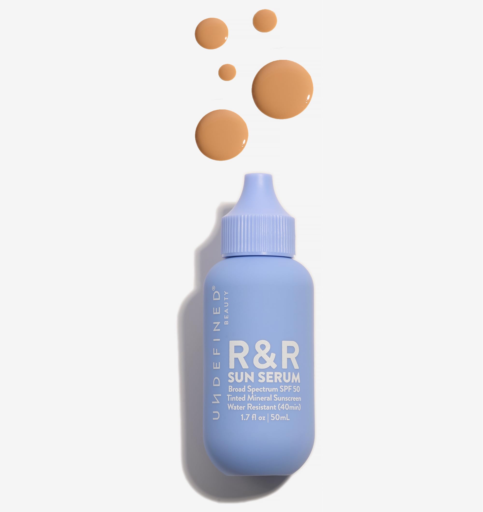 Beauty R&R Sun Serum SPF 50 PA++++ Tinted Mineral Sunscreen with Niacinamide, Water Resistant Broad Spectrum Protection & Blue Light Defense (Medium Tint)