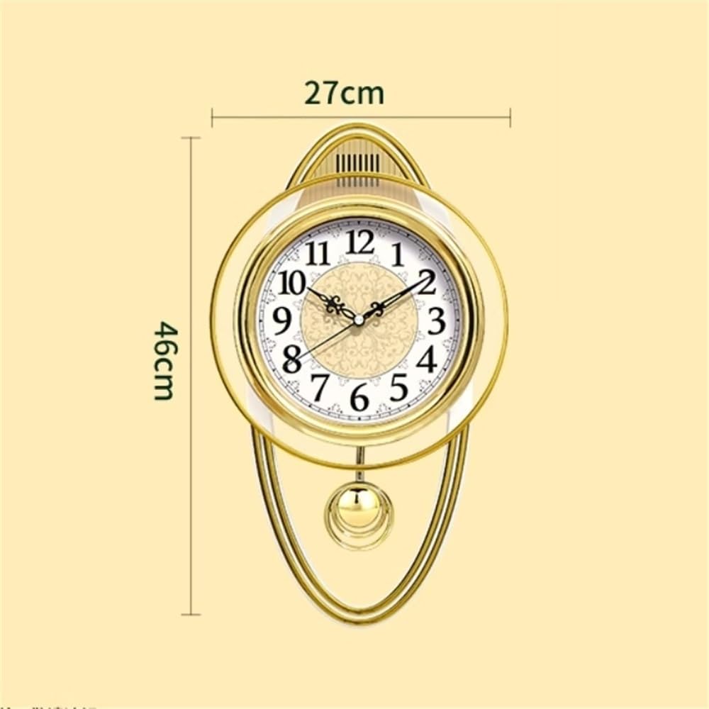 Orologio da parete silenzioso al quarzo per soggiorno, design retrò decorativo, stile europeo, semplice ed elegante, decorazione per la casa, ideale per camera da letto e soggiorno