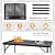 GREGIN Camping Table with Mesh Desktop, Lightweight & Portable Folding Grill Table, Height Adjustable Metal Outdoor Table for Camp, Cooking, BBQ, RV, Picnic-3 FT Black