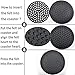 Coasters for Drinks Absorbent with Soft Felt Insert and Holder, Silicone Black Drink Coaster for Table Set of 6, Outdoor Rubber Coaster for Furniture Protection