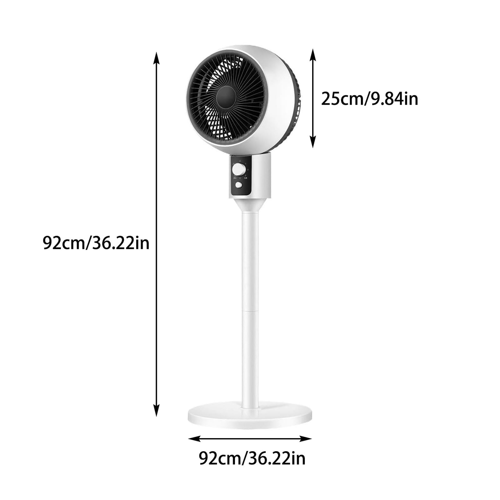 Tragbarer Stand-USB-Ventilator, höhenverstellbar, leise Luftzirkulation, für Zuhause, Schlafzimmer, Schreibtisch, Arbeitsplatz, mit oszillierendem Kopf, mehrere Geschwindigkeitsstufen