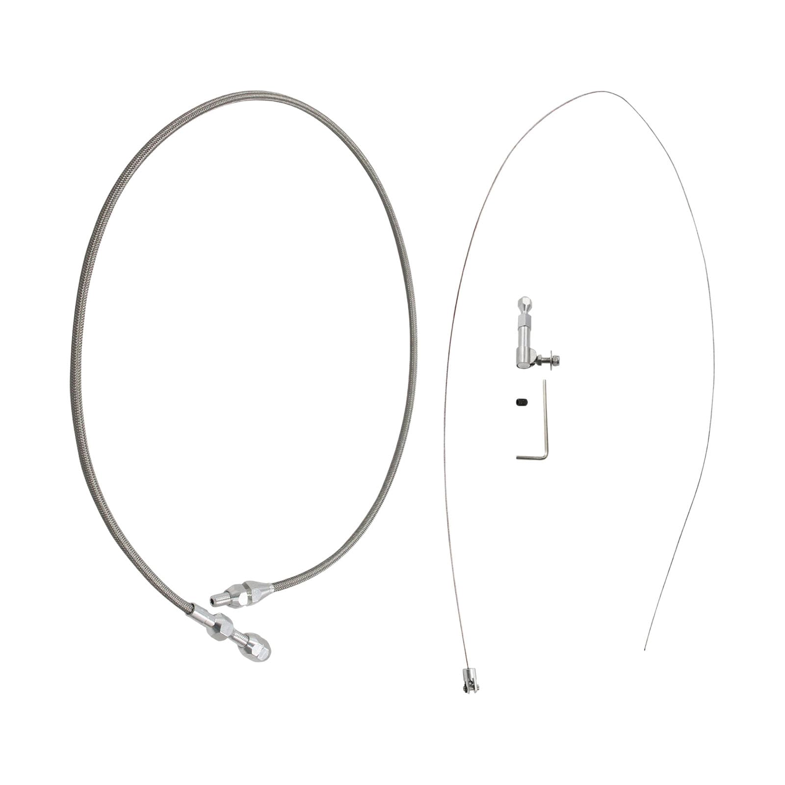 CUNZJIA 24/36in Throttle Cable Assembly for Car Vehicle Replacement Stainless Steel Braided Throttle Cable Easy Installation