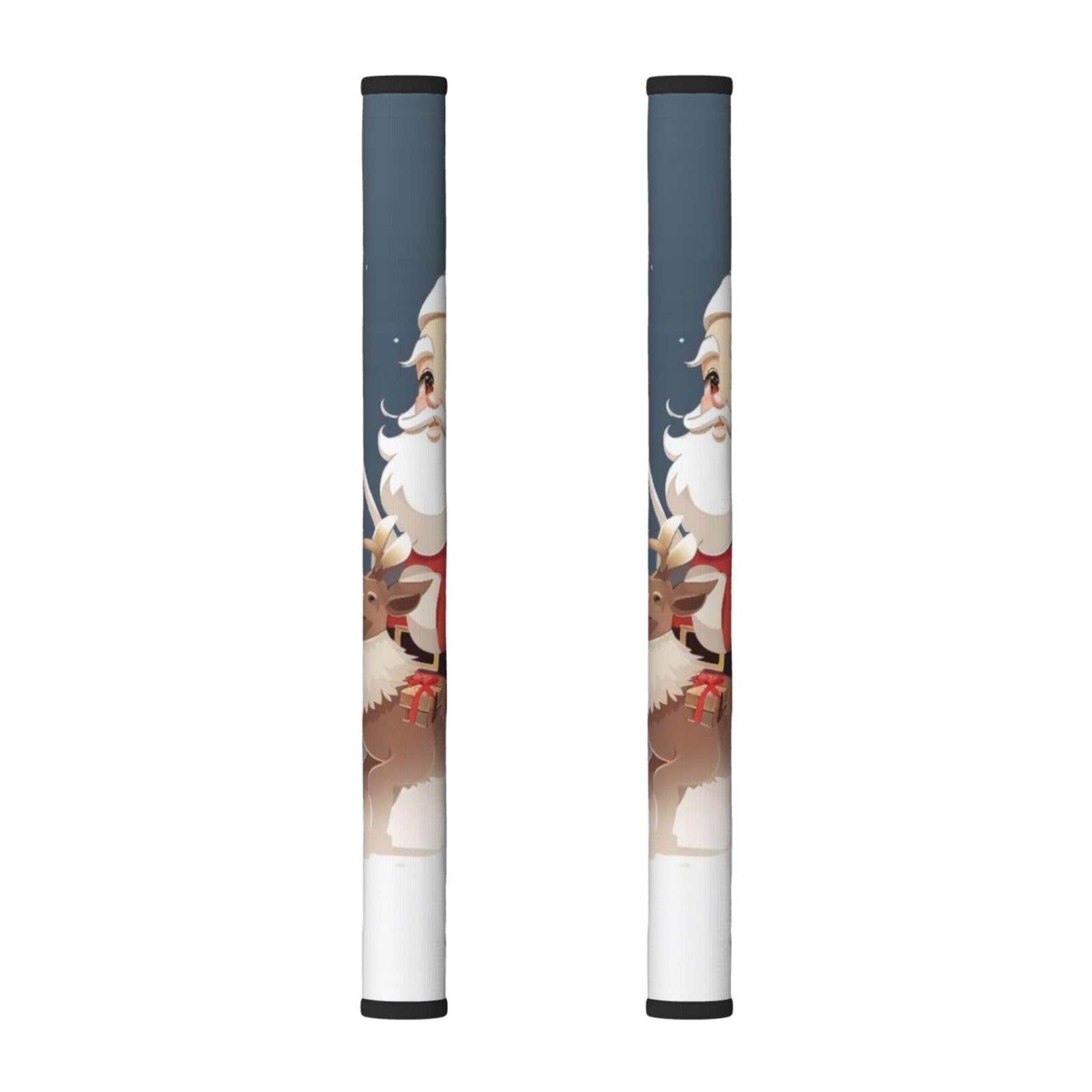 Vgfjhndf Santa Claus Prin Refrigerator Door Handle Covers 2-Pack, Printed Protect And Decorate For Fridge Ovens Dishwashers