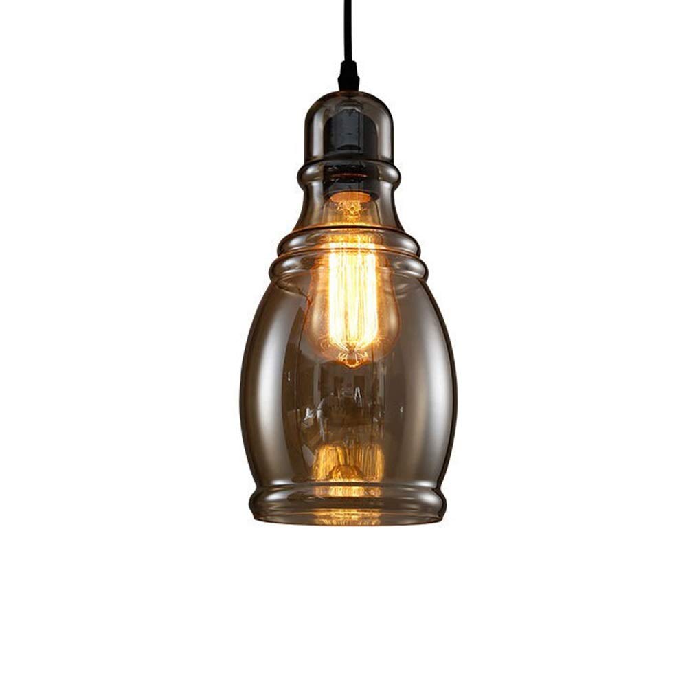 Bouteille de vin en verre lustre luminaire suspendu vintage réglable style 1