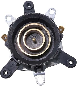 Electric Kettle Thermostat Base Switch Connector Replacement Kit with Dual Temperature Control Plates, Upper and Lower Seat Core for Restoring Heating Performance, Black