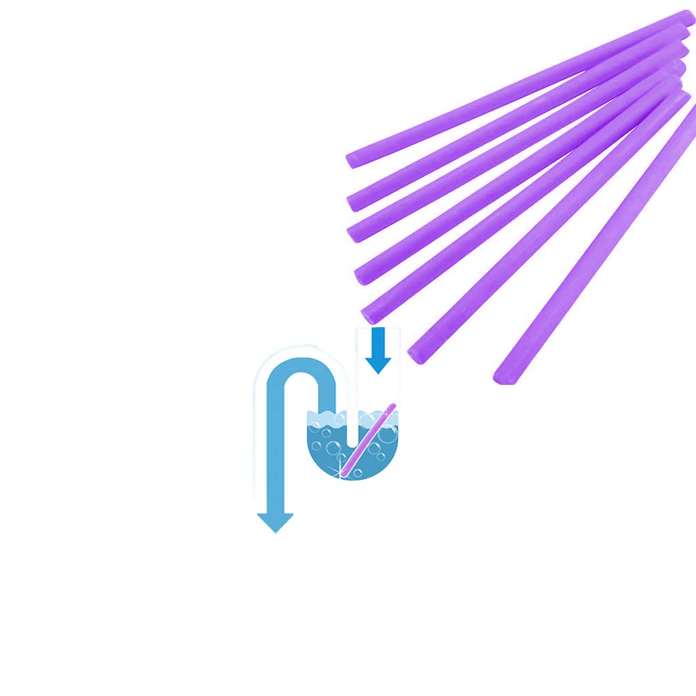 AOCKS (Purple) - Magic Clean Sticks 24pcs/Set Keeps Drains & Pipes Clear Professional Tool And Odour Free As Seen On TV (Purple)