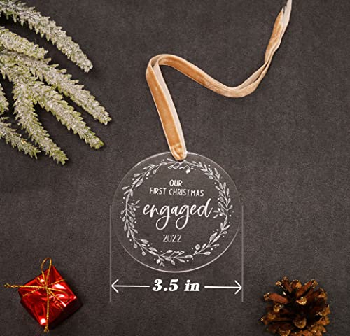 Engagement Ornament 2022 Engaged Christmas Ornament 2022 Engagement Gift Our First Christmas Engaged Ornament 2022 #TOP3