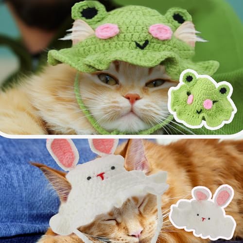 Guiqulai 5 Pack Cute Knitted Cat Hats Dog Hats by Guiqulai - Image 6
