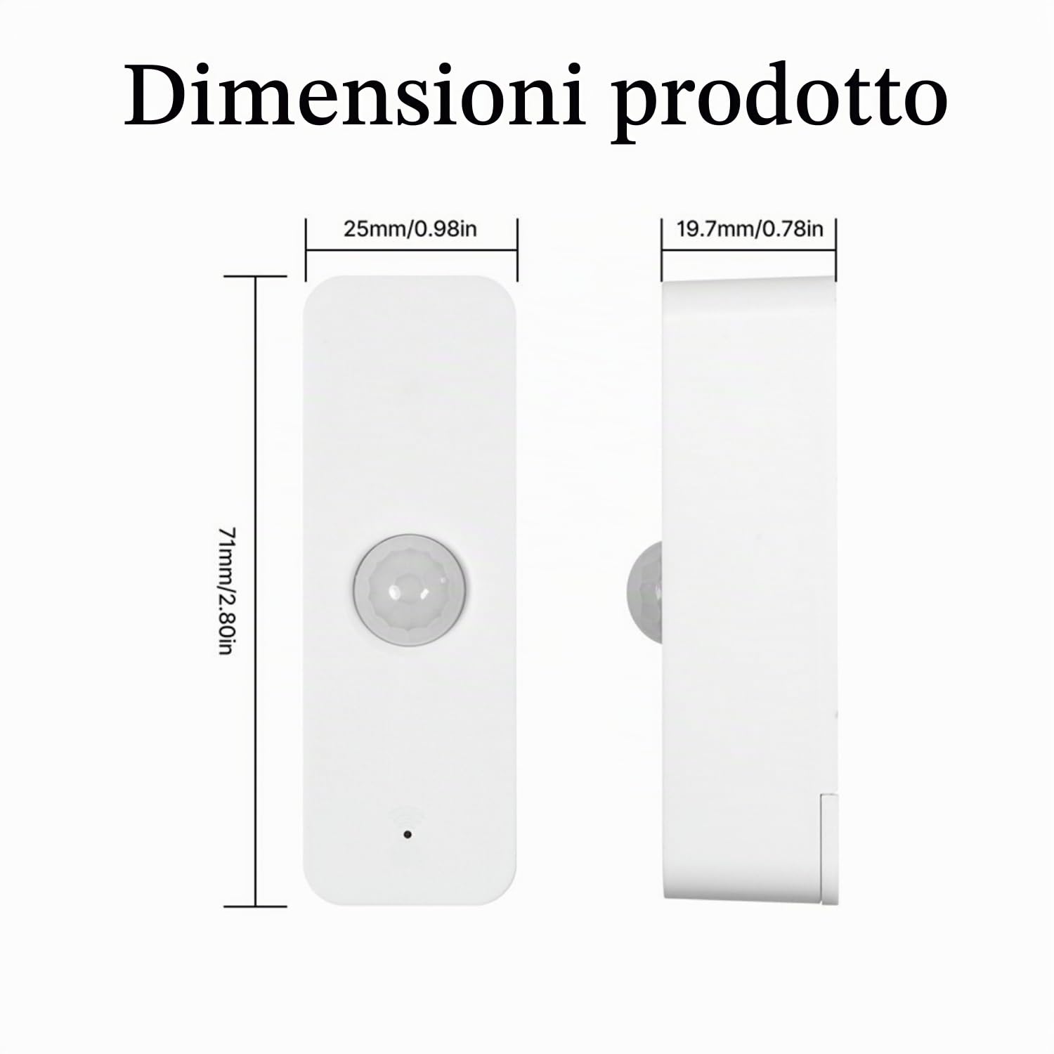 Confezione da 3 sensori di rilevamento del movimento, dispositivo di sicurezza per la casa intelligente con angolo ampio 105°, app Tuya, integrazione Alexa, WiFi, a batteria, per interni ed