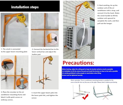 Herramienta con cabrestante manual autobloqueo para aire acondicionado miniatura 5