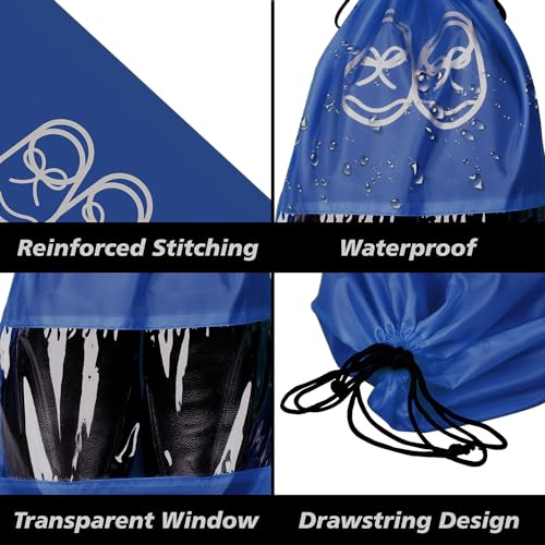 Image of Heart Home Pack of 24 Travel Shoe Organizer | Storage Bags | Travel Carrying Bag | Storage Organizers Set | Shoe Cover with Transparent Window | Shoe Dori Cover | Brown & Royal Blue