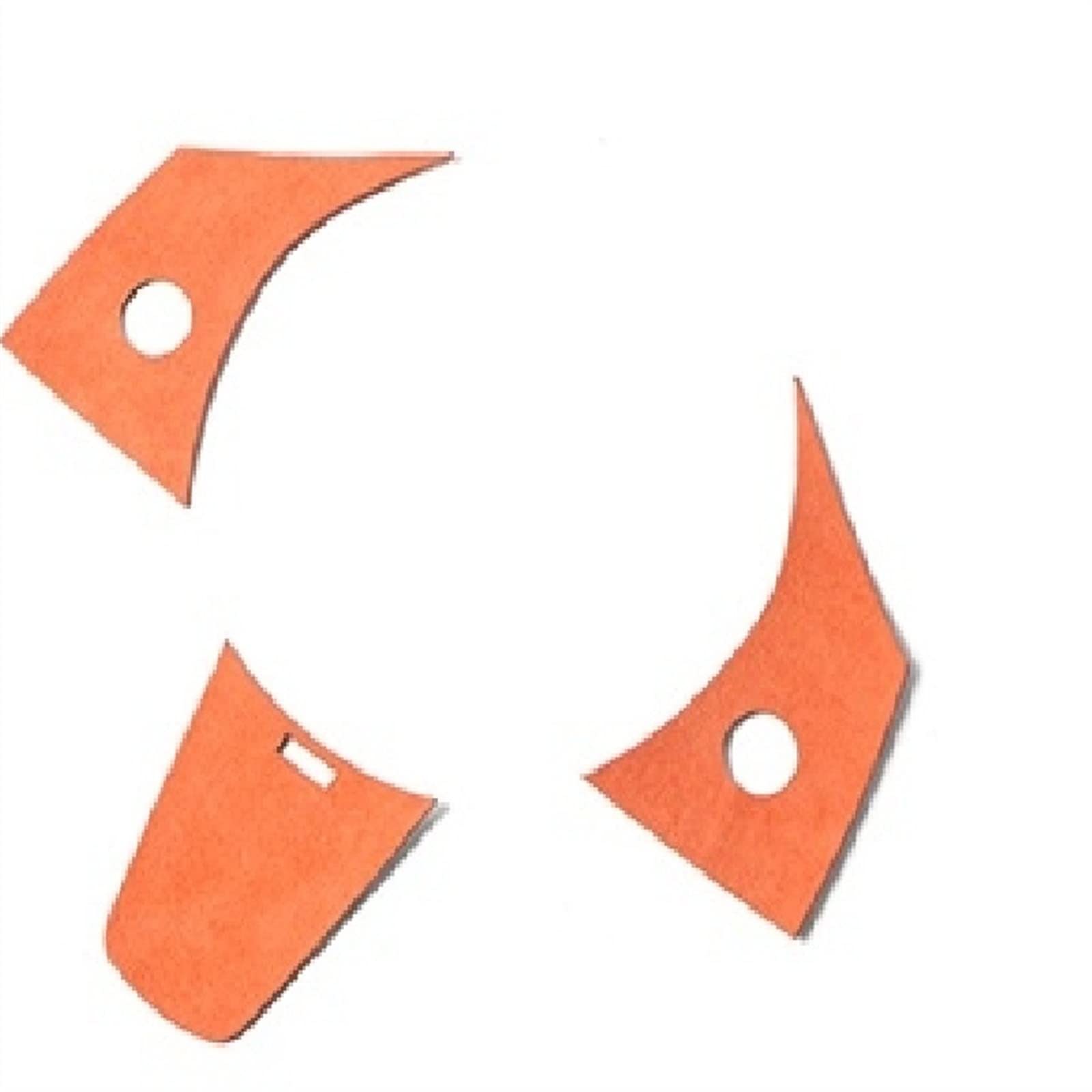 Qibbei Orange For Tesla Model 3 Y Car Steering Wheel Cover Trim Sticker Center Console Interior Mouldings Styling(Orange)