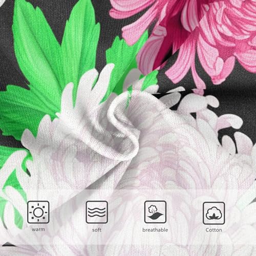 Pink Chrysanthemum Flowers Panties Little Girl Toddler Underwear Floral Cotton Cartoon Kids Briefs Undies 2t3