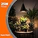 Bstrip Hanging Grow Lights, Full Spectrum Hanging Plant Lights for Indoor Plants, 25W Black Grow Light Bulbs with 16.4FT Power Cord, 3000K Grow Light for Indoor Plant with Timer for Garden, Flowers