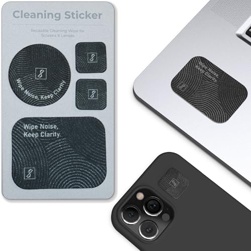 SleekStrip Portable Cleaning Sticker Pad Reusable Screen Cleaner Wipes Lens Cleaner Wipes for Phone...