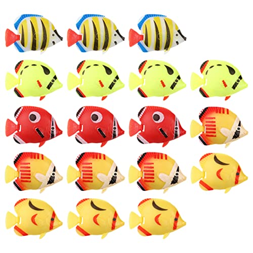 Toyvian 18Pcs Artificial Aquarium Artificial Aquarium Fake fish ornament Artificial Moving, Decorative Simulation