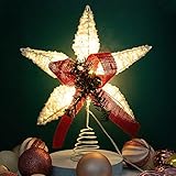 【Fácil de decorar】: pesa solo una libra, te preocupes por que el árbol pese. Y este adorno funciona con pilas, no enchufes. Seguro para que los niños toquen. Todo lo que necesitas hacer es poner este adorno de pino de copo de nieve en la parte superior de tu árbol, encender los interruptores de la caja de la batería. Y luego tendrás un maravilloso árbol decorado justo ante tus ojos.