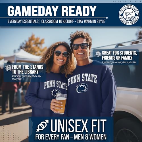 Image of NCAA College Sweatshirt Fleece Crewneck Pullover for Men and Women | Officially licensed NCAA college gameday crewneck pullover - 9 oz fleece lined sweatshirt with arch and logo design