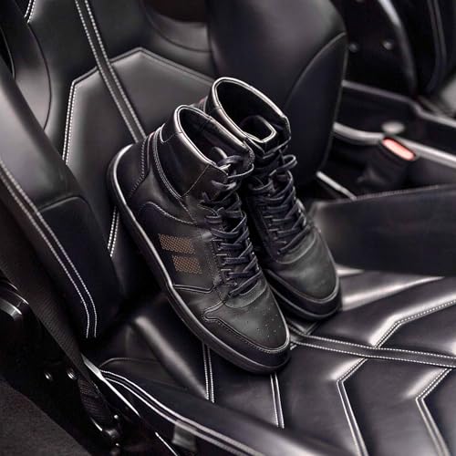 Piloti Driving Shoes for Men, Drift Mid Italian Nubuck Leather High Top Everyday Driving Sneaker 6