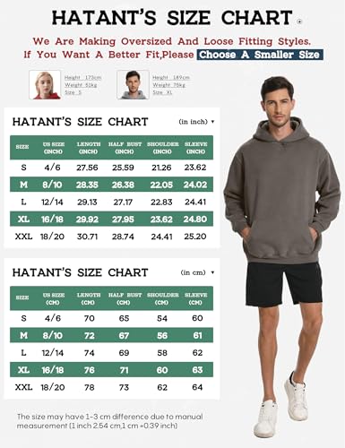Hatant Hoodies for Men Heavyweight Fleece Sweatshirts Mens Acid Wash Athletic Hoodie Oversized Matching Pullover for Couples4