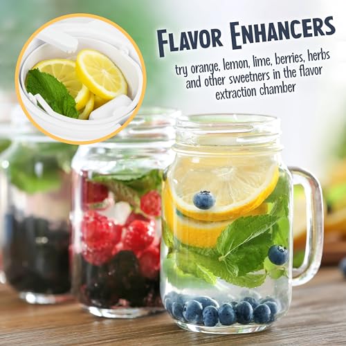 Image of Nostalgia 3-Quart Iced Tea & Coffee Brewing System With Double-Insulated Pitcher, Strength Selector & Infuser Chamber, Also Perfect For Lattes, Lemonade, Flavored Water, White