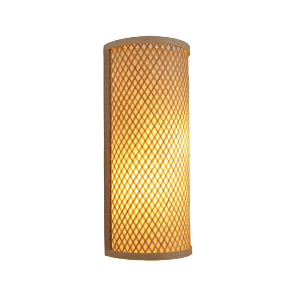 Applique da Parete in Bambù, Applique Moderna a Tema Videogiochi, Portalampada E27,Da Giapponese, Decorazida Comodino, Luci Notturne, Parete/Scala in Legno Massello