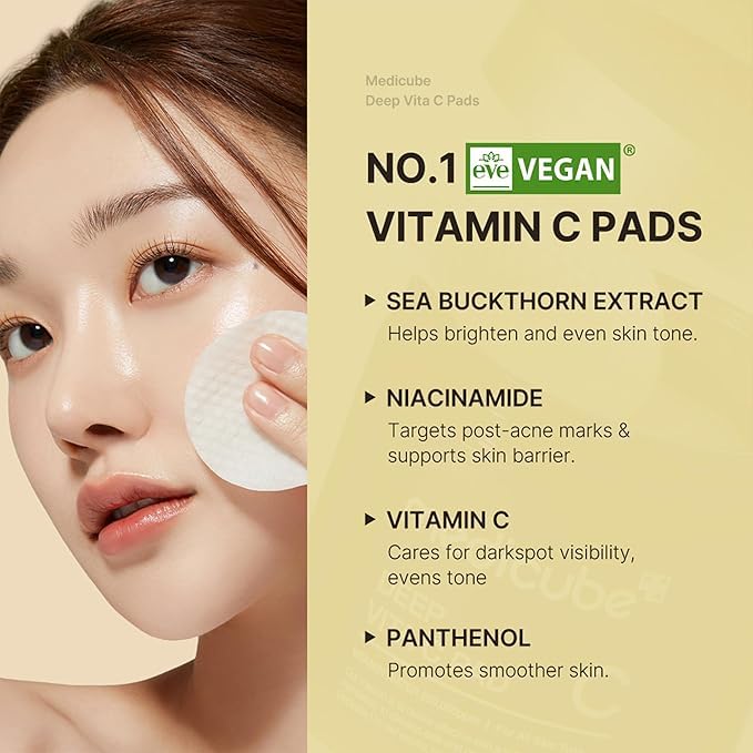 MEDICUBE Deep Vita C Pad 70 Pads (150 g), Yellow - Image 2
