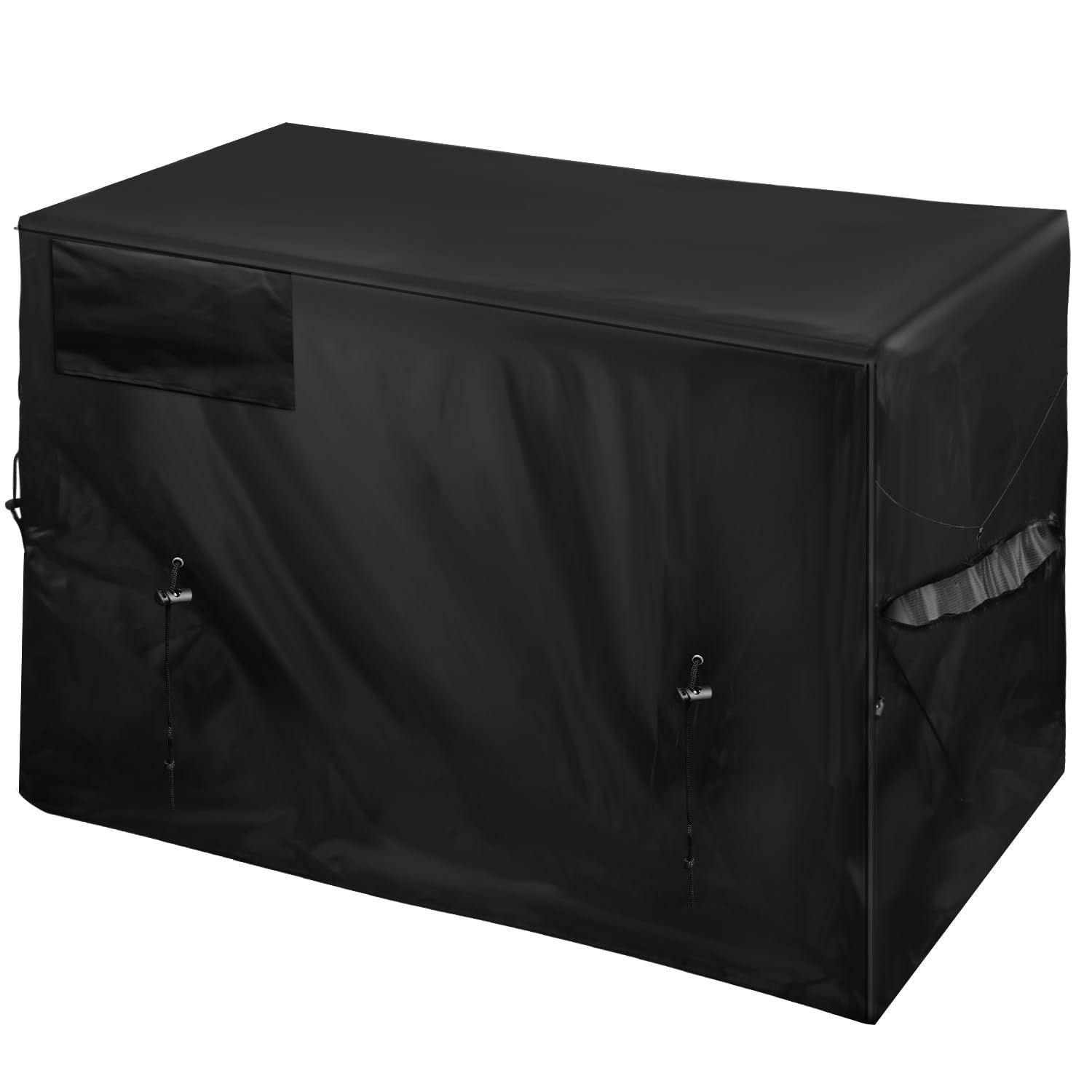 XIHIRCD Pool Heater Cover, Premium Oxford Cloth Outdoor Pool Equipment Cover for Outside Units Pool Heat Pump Cover Excellent Waterproof Pool Pump Cover for Winter(Black)
