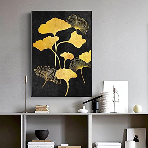 Toile abstraite grand format argent et or 70x100cm pour peinture de salon