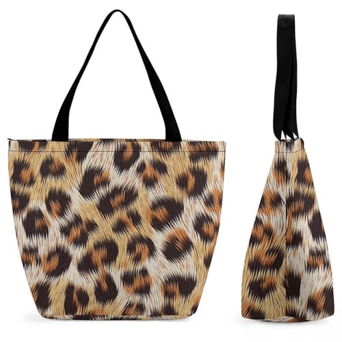 Sac à main pour femme motif léopard grand sac bandoulière