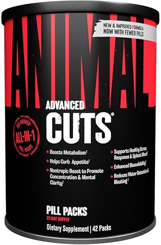 Animal Cuts - Quemador de grasa termogénico - Pastillas de dieta nootrópicas para control de pérdida de peso para hombres y mujeres para enfoque y