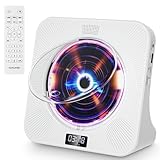 Fohil CD Player for Home, Desktop Portable CD Player Bluetooth 5.0 Built-in Double HiFi Sound Speakers CD Players LED Screen CD Players Support AUX&USB Headphone Jack FM Radio