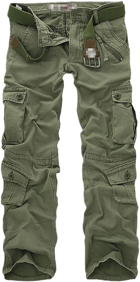 Haitpant Men's Camouflage Cargo Pants, Casual Multi-Pocket Army Work Trousers, Plus Size Military Style Pants