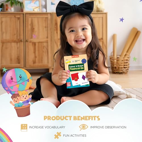 Image of SPARTAN KIDS Colours & Shape Creative Thinking Flash Cards for Kids | 27 Early Learning Flash Cards Easy & Fun Way of Learning 1 Year to 6 Years Babies