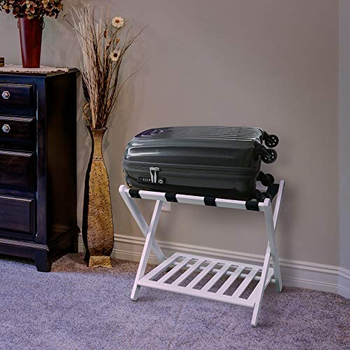 Casual Home Shelf-White Luggage Rack, 26.75" Wide by Casual Home - Image 2