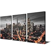 ARNLRDYA San Francisco Downtown Skyline Wall Decor California City Landscape Wall Art Canvas Prin...