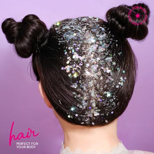 image for Teenitor Body Glitter, Face Glitter, White Glitter, 80g/2.8oz Face Bod