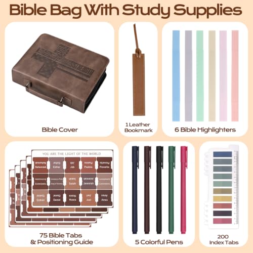 XKDOUS Leather Bible Cover Men