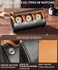 Estuche de Viaje para Relojes Homde: Caja de Lujo de Cuero para Hombre y Mujer | Organizador Portátil para Relojes de Pulsera - Almacenamiento Seguro con Almohadillas Extraíbles Innovadoras - Divisores Sólidos para Exhibición en Casa o Regalo 8
