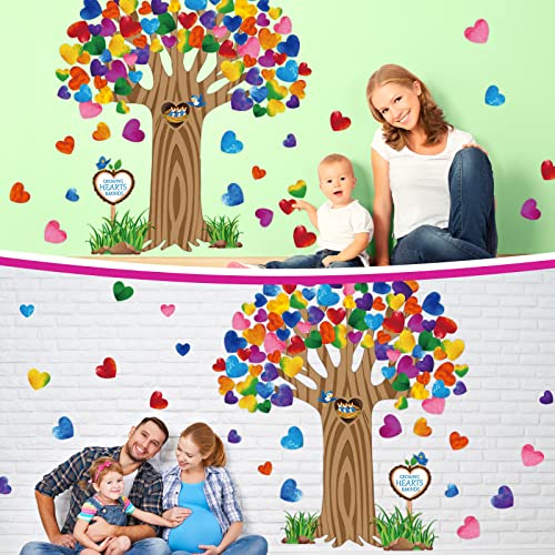 Classroom Tree Bulletin Board Set Bulletin Board Hearts Bulletin Board Tree Cutouts, Classroom Tree Wall Decor For Elementary School Teacher Chalkboard Supplies (Lovely Style) #TOP4