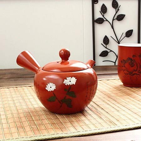 Amazon｜常滑焼 朱泥キク急須※ステンレス製茶漉し付き (和食器 ポット