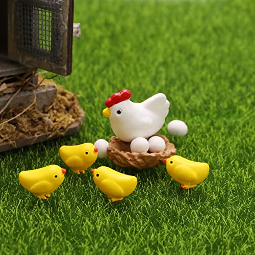VGOL 30Pcs Mini Animal Figures Hen Miniature Figure Set Miniature Garden Ornaments Cute Animal Hen Chicken Mini Ornament Kit PVC - Image 4