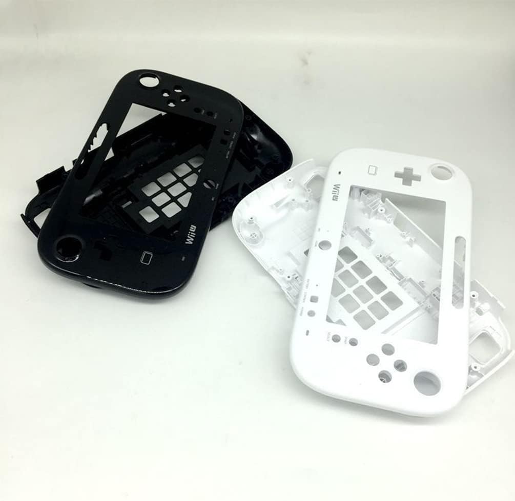 Replacement Housing Shell Case for Wii U, Top and Bottom Black Housing Case for Nintendo WiiU Gamepad Repair Parts