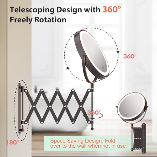Espejo de Maquillaje de Pared Recargable 8 Pulgadas miniatura 7