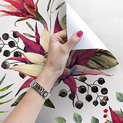 Papier peint fleurs de printemps 250x250cm pour rénover un mur abîmé