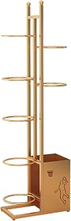 Tennis Racquet Storage Rack.Ball Sports Equipment Storage Rack.Black/Gold/White Badminton Racket Display Rack.for Gym School Gymnasium(Gold)